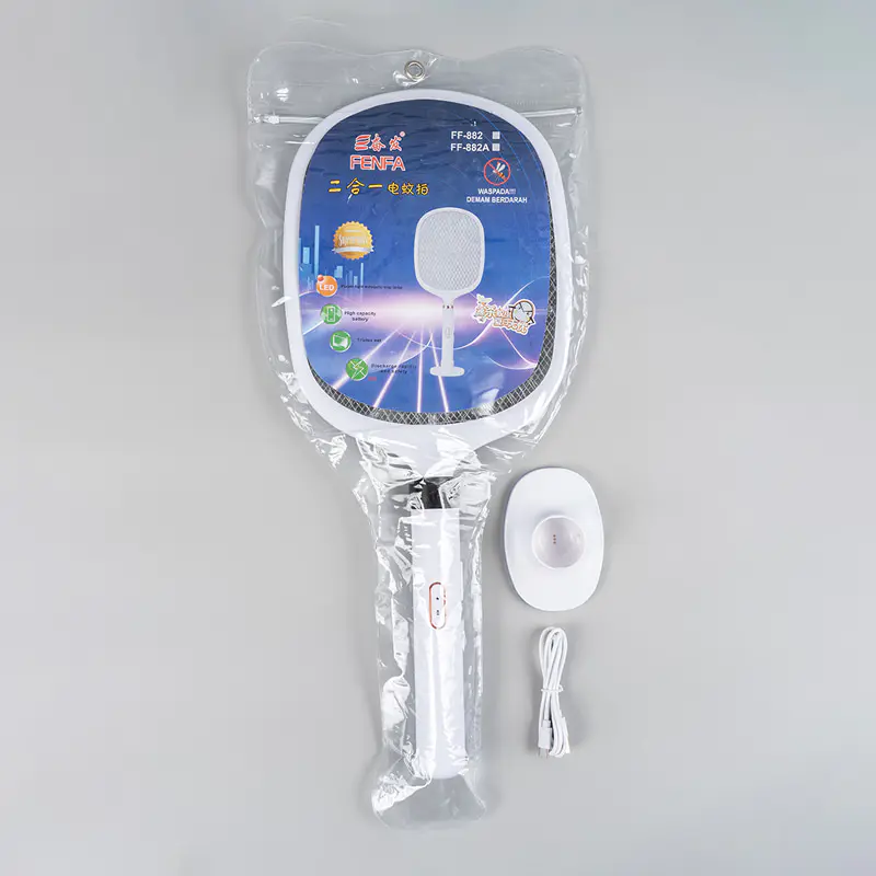 FF-882 1200mAh elektrische muggenmepper met borduurlamp FF-882 1200mAh elektrische muggenmepper met borduurlamp